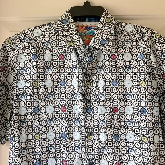 Robert Graham Men’s Short Sleeve Multicolor Shirt - Picture 2 of 7